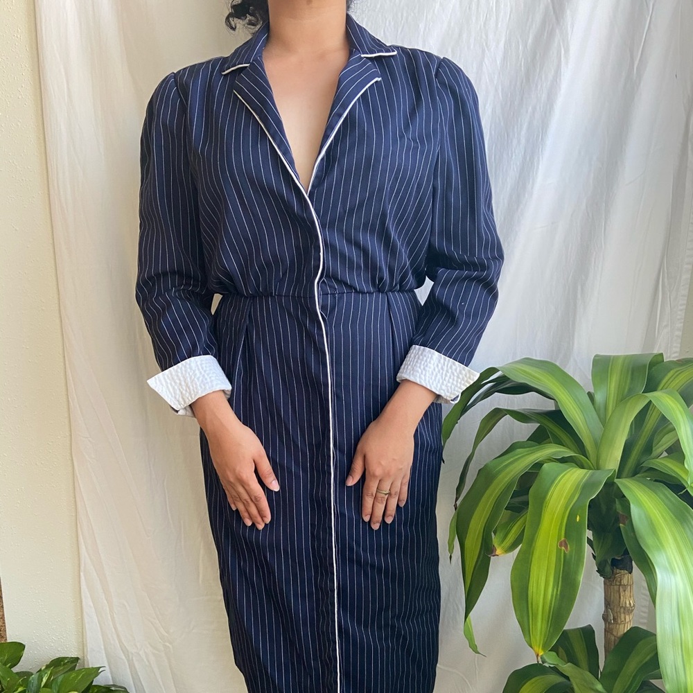 Vintage Oscar de la Renta striped dress